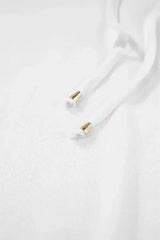 White Lace Patchwork Sleeve Drawstring Hoodie - Femstylo