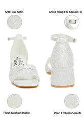 Cinnabon Pearl Embellished Strappy Sandals - Femstylo