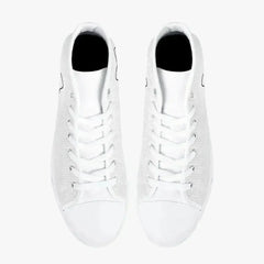Jacki Easlick Lux Egg Classic High-Top Canvas Sneakers - White/Black - Femstylo