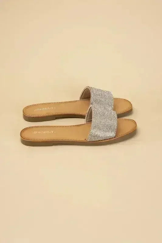 JUSTICE-S Rhinestone Slides - Femstylo