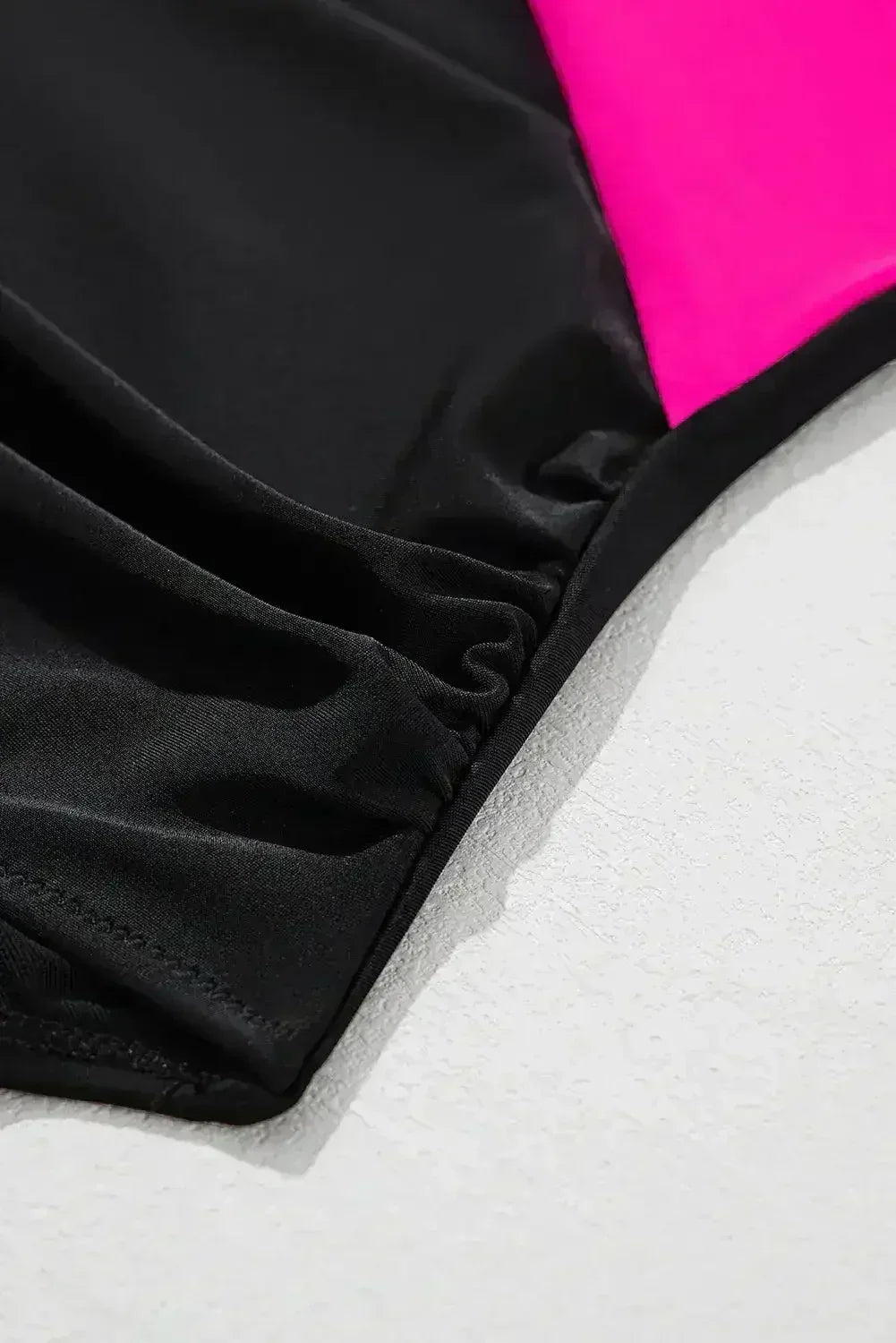 Light Blue Crossover Colorblock Cutout One Piece Swimsuit - Femstylo