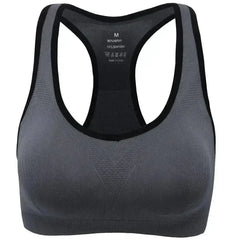 Women’s Stylish Racerback Athletic Sports Bra | Padded Seamless High I - Femstylo