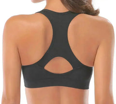 Women’s Stylish Racerback Athletic Sports Bra | Padded Seamless High I - Femstylo