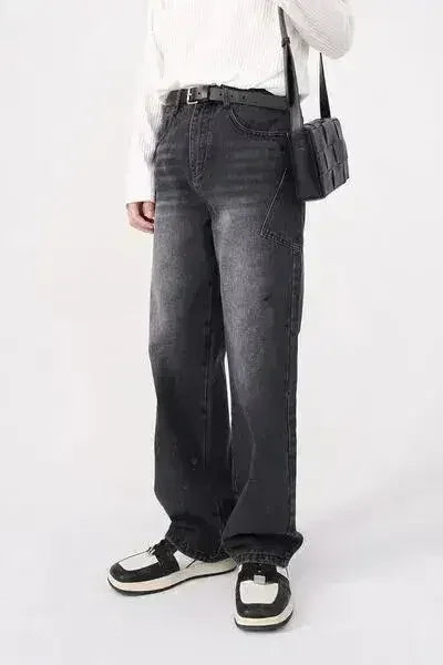 Wide Leg Men's Jeans with Pockets - Femstylo