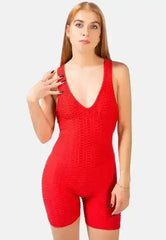 Back Cross Strap Yoga Jumpsuit – Moisture-Wicking 95% Polyester - Femstylo
