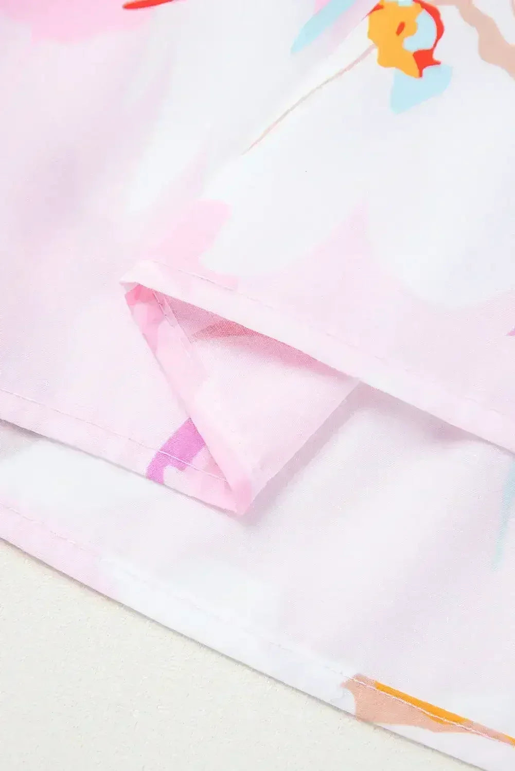 Pink Floral Print Knotted Shoulder Smocked Maxi Dress - Femstylo