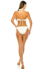 Underwire Padded Bikini Set - Silver Jewelry Straps | Femstylo - Femstylo