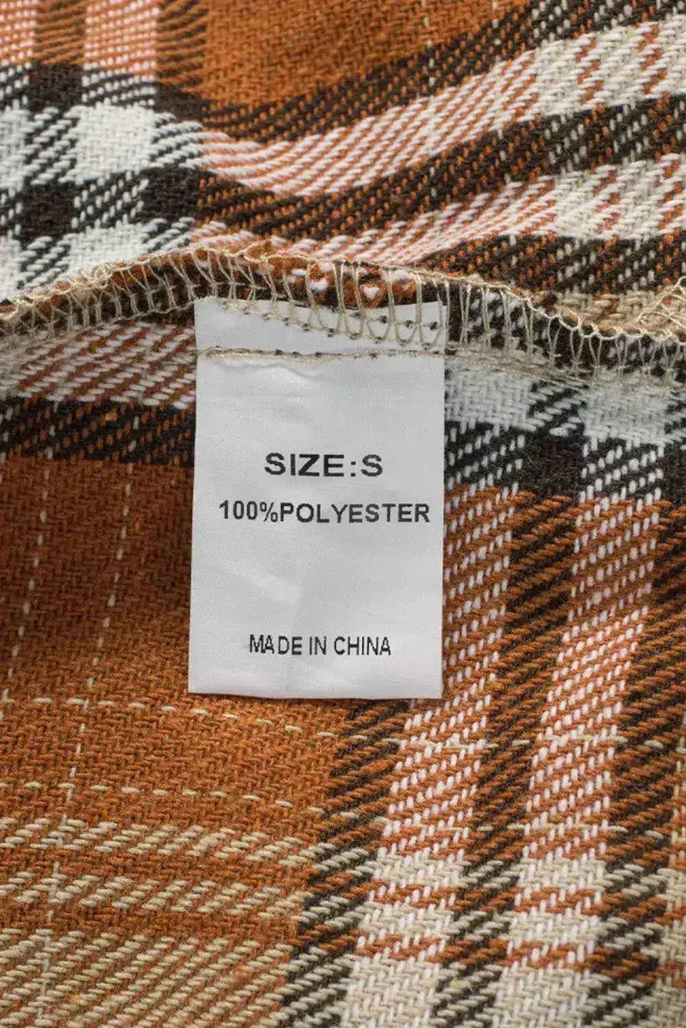 Plaid Color Block Patchwork Shirt Jacket with Pocket - Femstylo