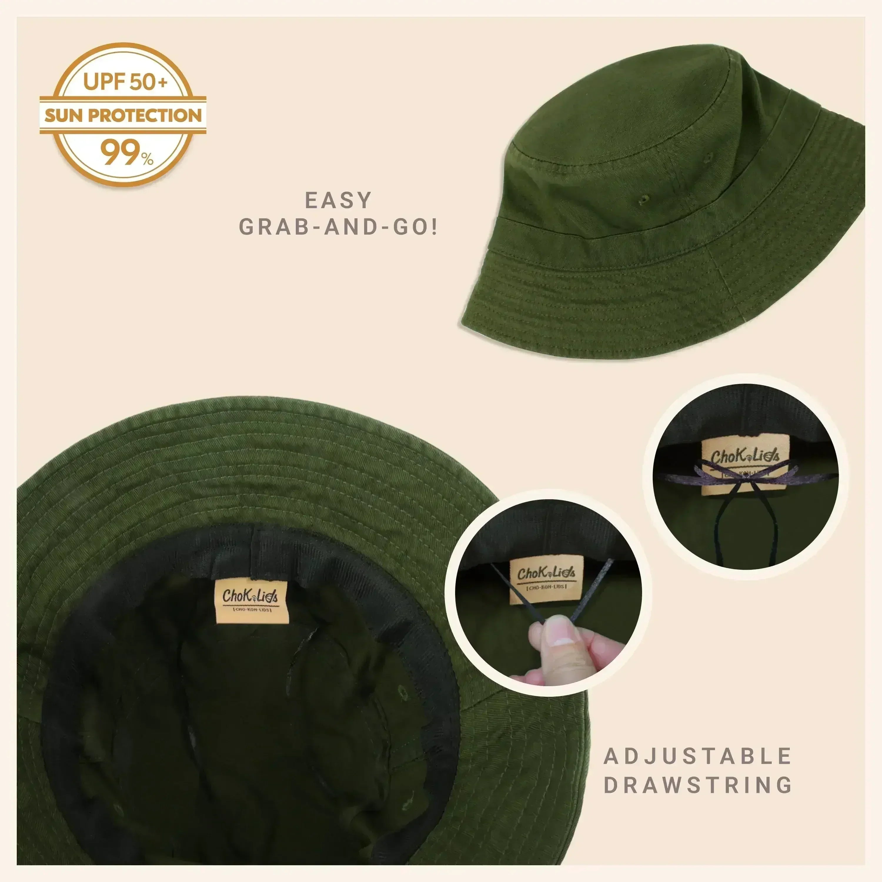 Classic Washed Cotton Bucket Hat - Femstylo