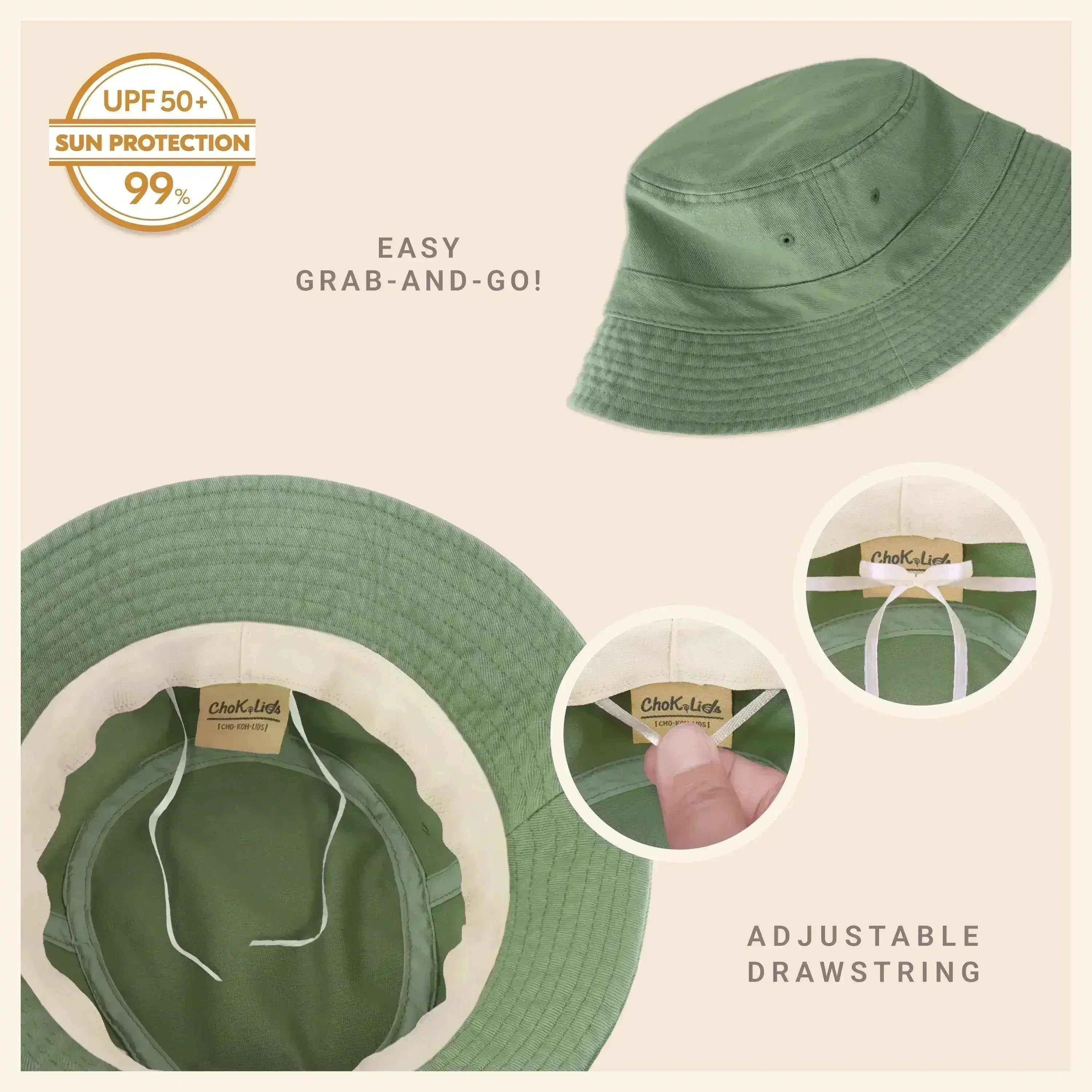 Classic Washed Cotton Bucket Hat - Femstylo