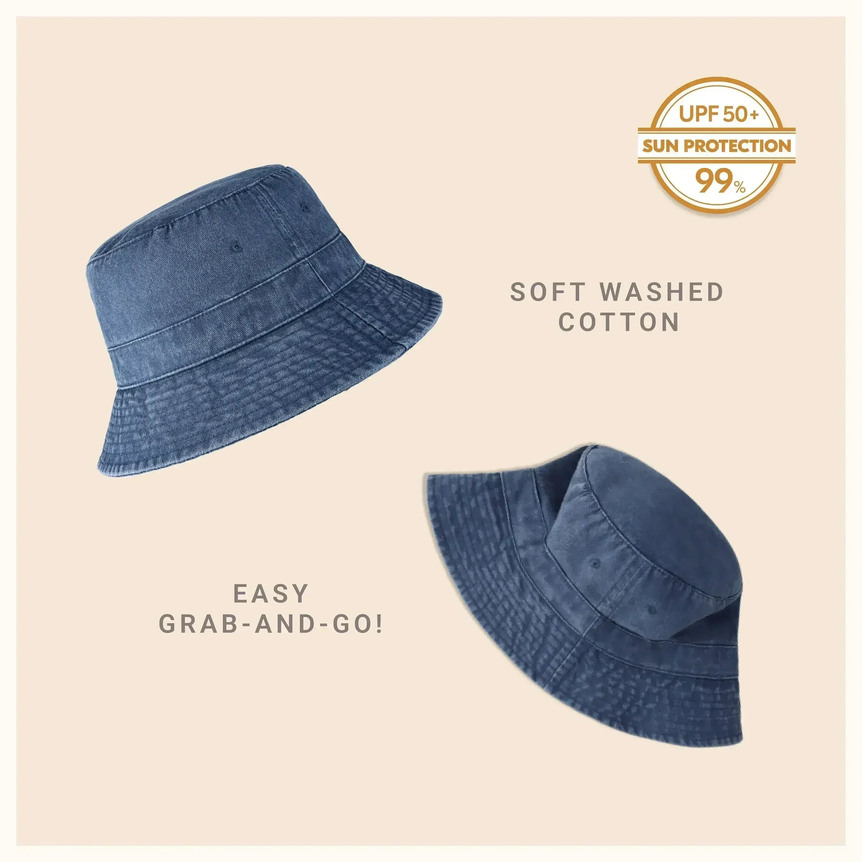 Classic Washed Cotton Bucket Hat - Femstylo