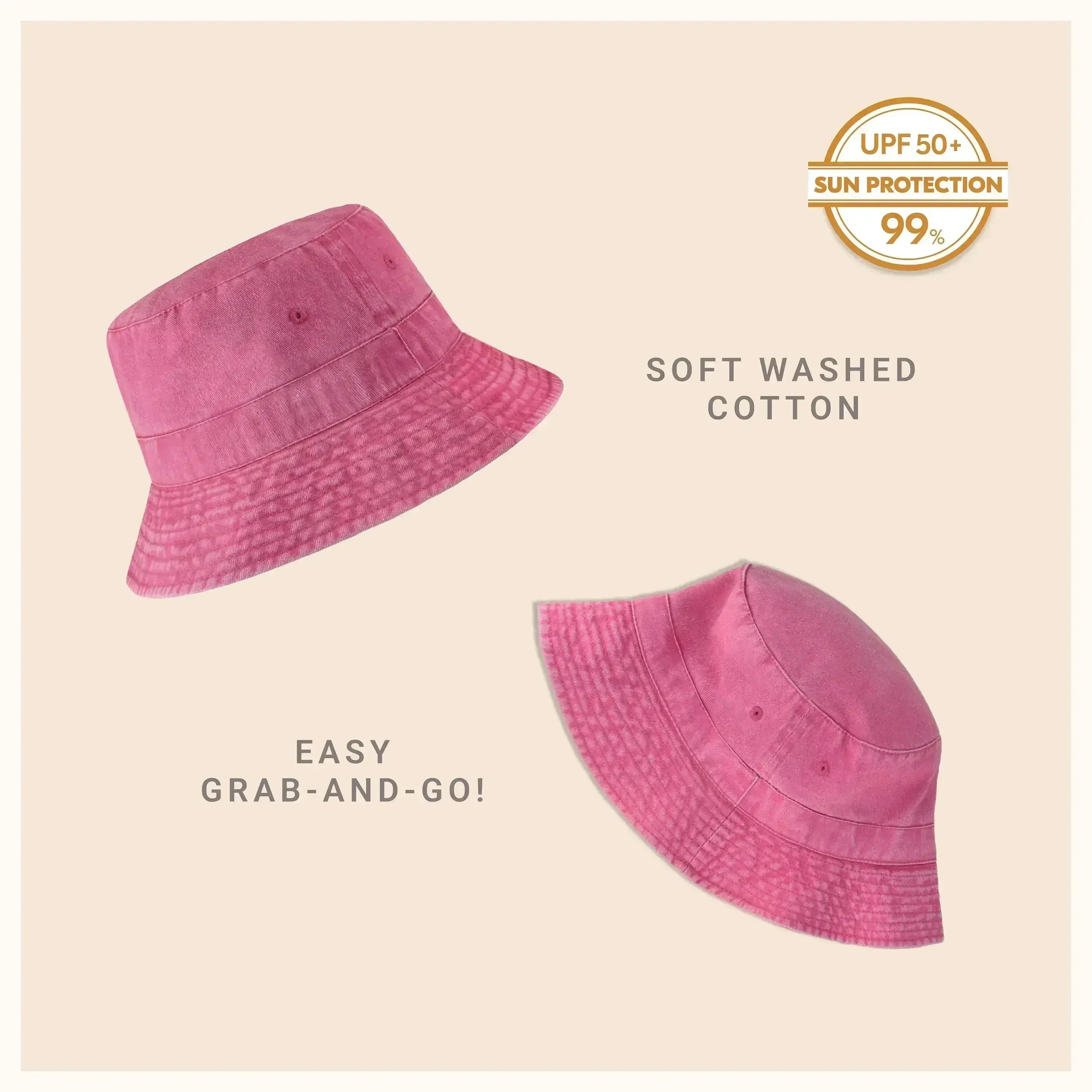 Classic Washed Cotton Bucket Hat - Femstylo