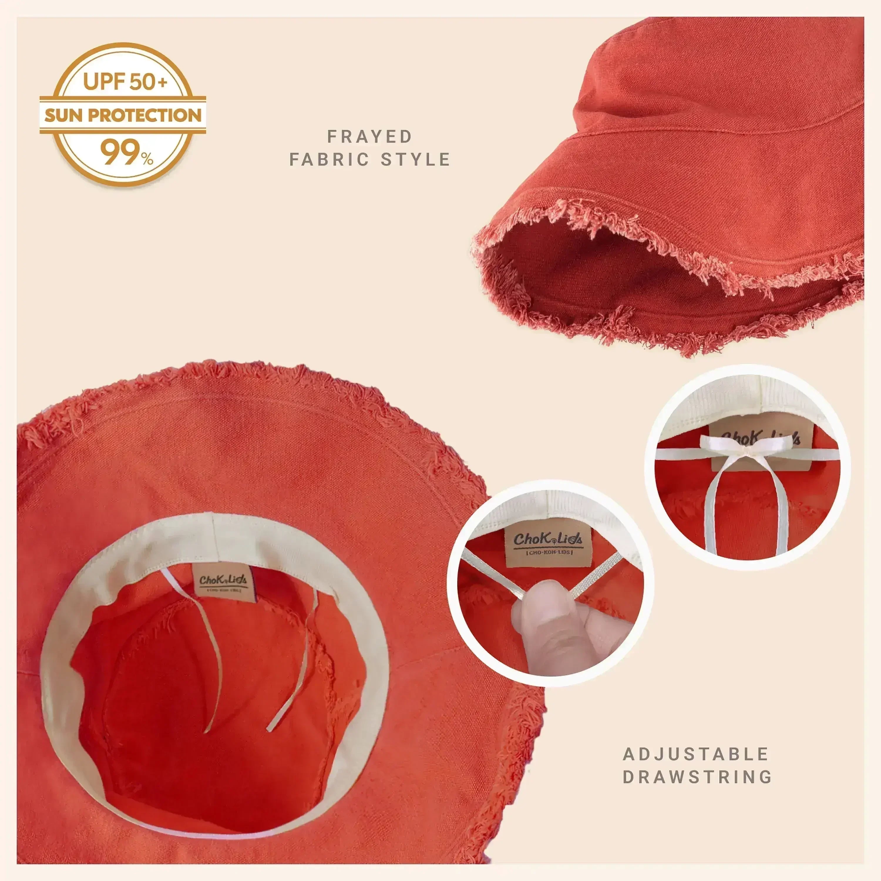 Wide Brim Frayed Bucket Hat - Femstylo