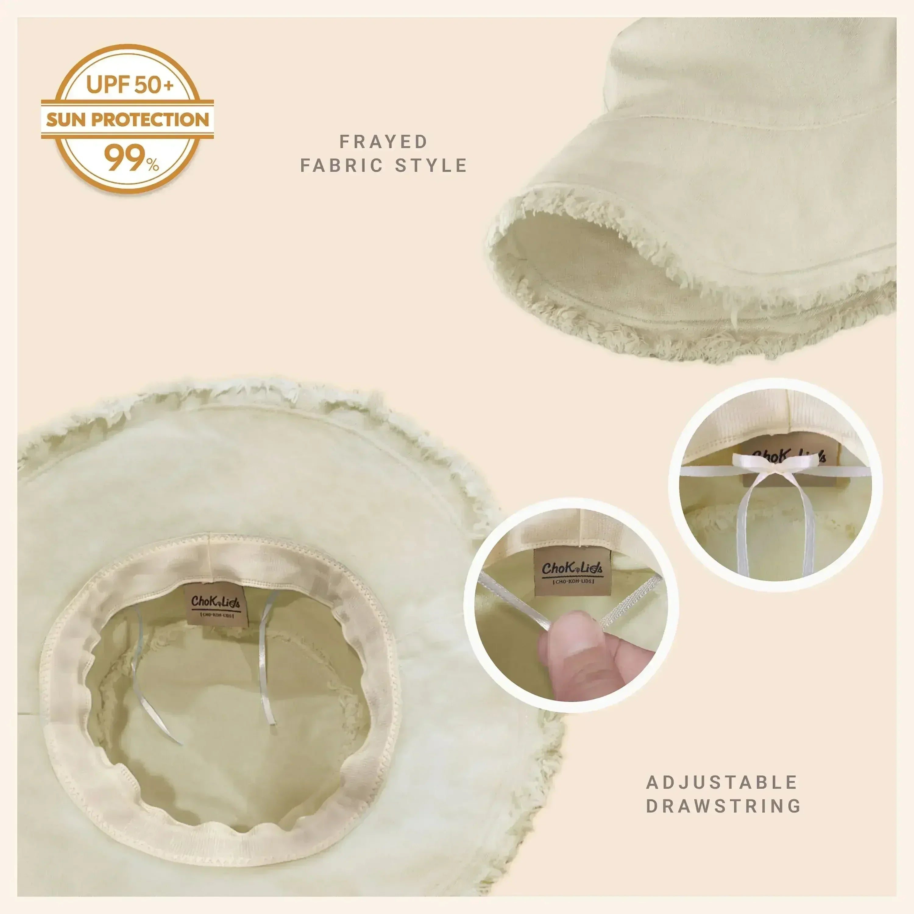 Wide Brim Frayed Bucket Hat - Femstylo