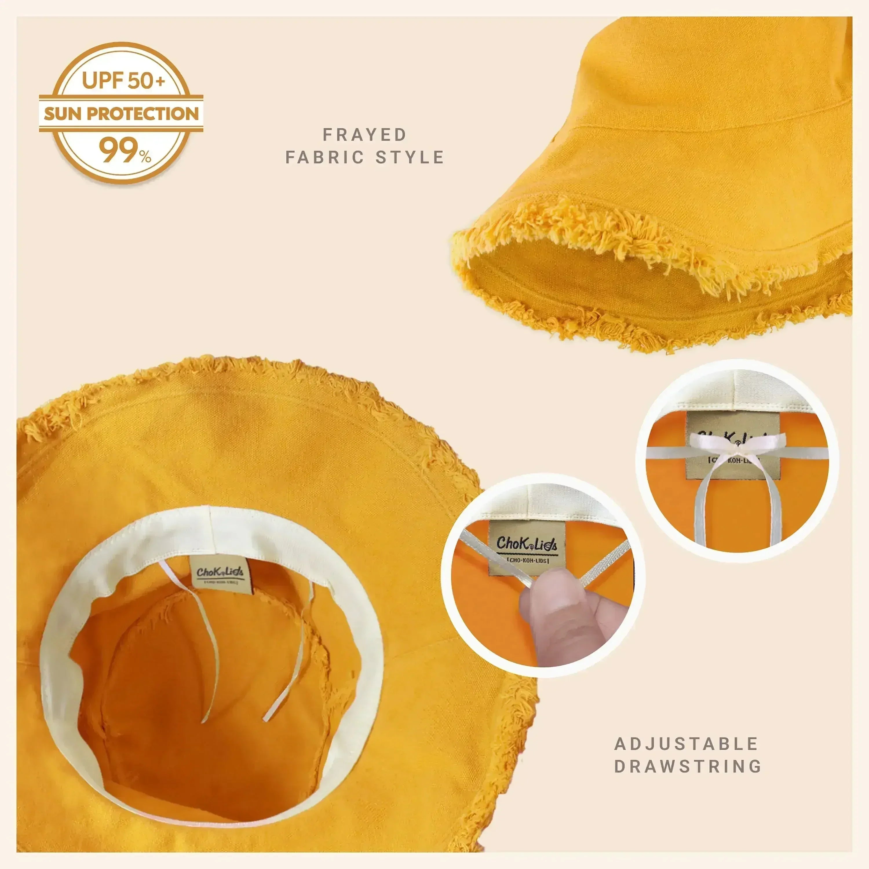 Wide Brim Frayed Bucket Hat - Femstylo