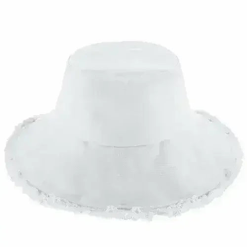 Wide Brim Frayed Bucket Hat - Femstylo