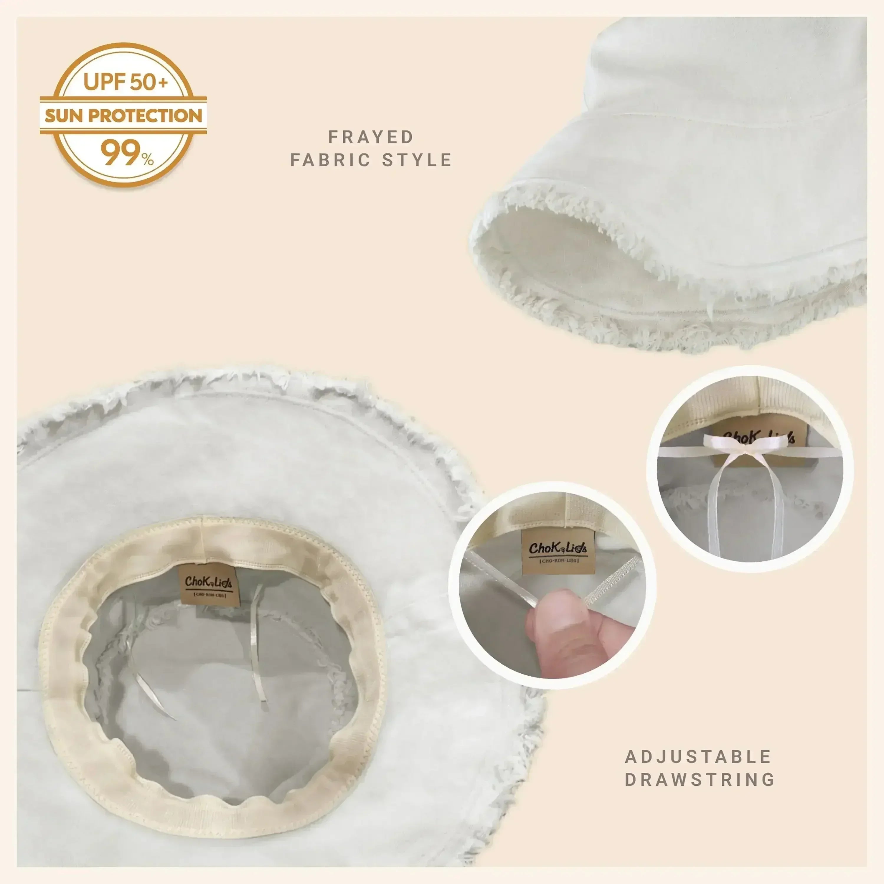 Wide Brim Frayed Bucket Hat - Femstylo