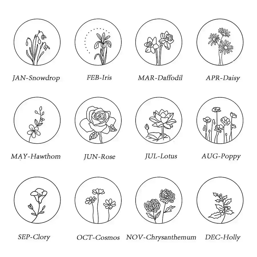 Birth Flower Necklace - Femstylo