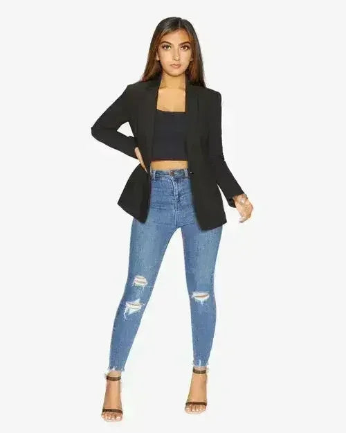 Black Casual Blazer - Femstylo