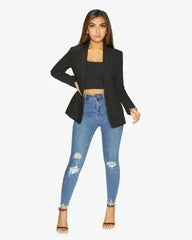 Black Casual Blazer - Femstylo