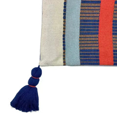 White Striped Backstrap Clutch - Femstylo