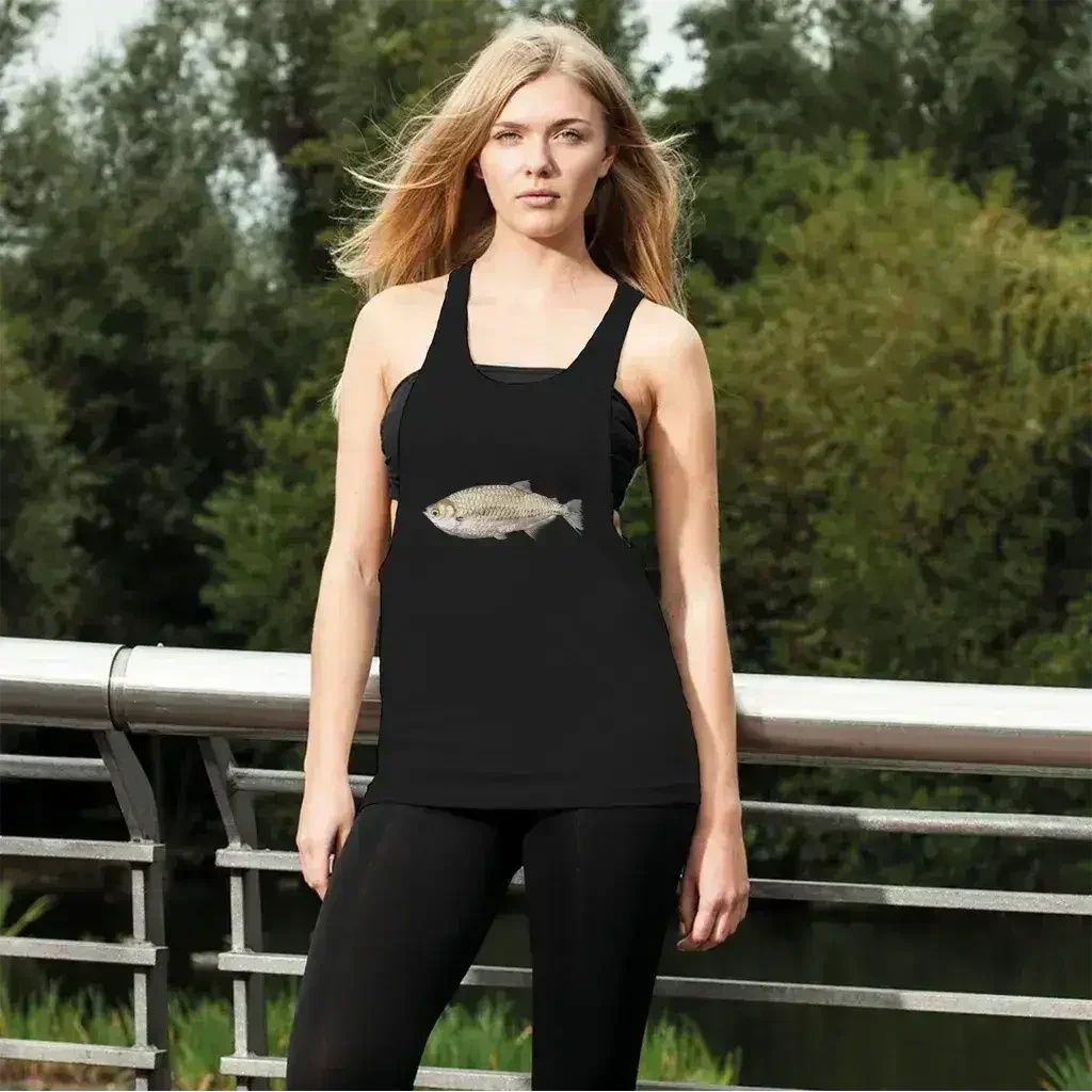 Silver Fish Women's Loose Racerback Tank Top - Femstylo
