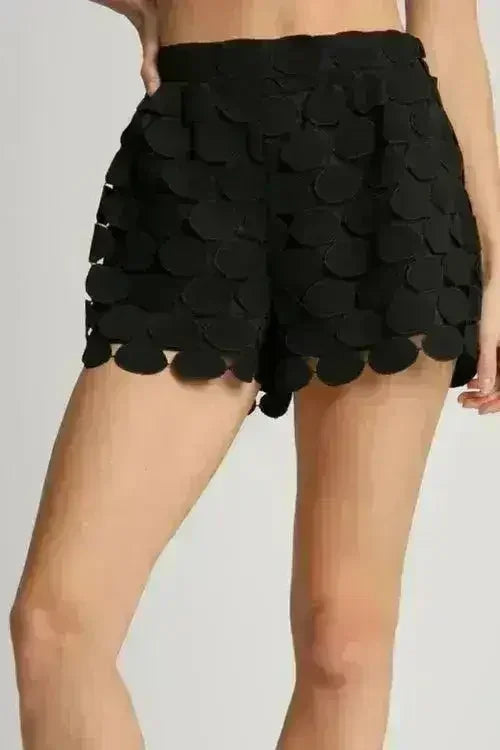 Umgee Full Size Polka Dot Lace Shorts Plus Size - Femstylo