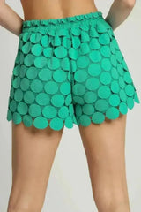 Umgee Full Size Polka Dot Lace Shorts Plus Size - Femstylo