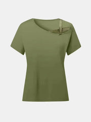 Asymmetrical Neck T-Shirt – Modern Basic with Edge - Femstylo