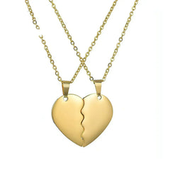 π Couple Heart Puzzle Necklace β Two Halves, One Love - Femstylo