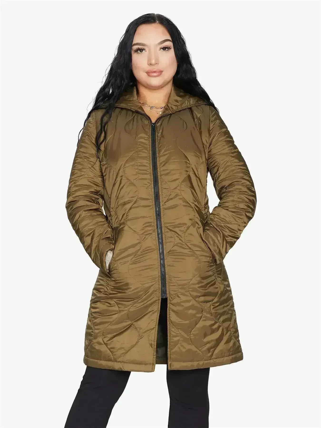 Quilted Down Jacket - Lightweight Hooded Coat | Femstylo - Femstylo