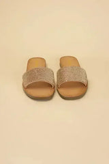 JUSTICE-S Rhinestone Slides - Femstylo