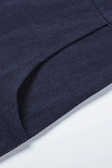 Casual Blue Button V Neck Sleeveless Romper with Belt - Femstylo