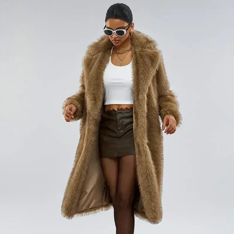 Royal Faux Fur Maxi Coat – 25 Edition - Femstylo