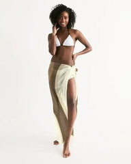 Sheer Sarong Swimsuit Cover Up Wrap / Brown Swirl - Femstylo