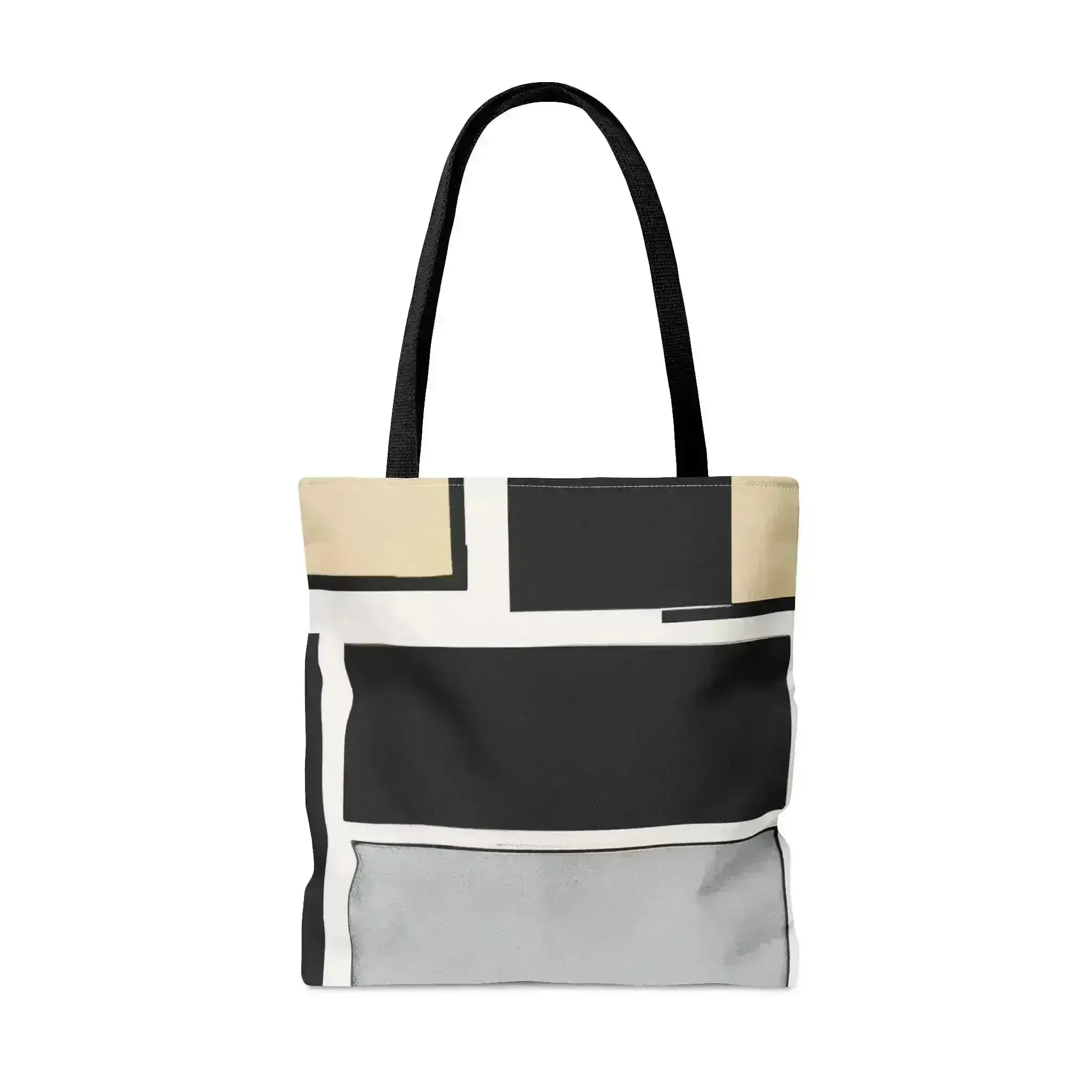 Large Tote Bag Black Grey Abstract Pattern - Femstylo