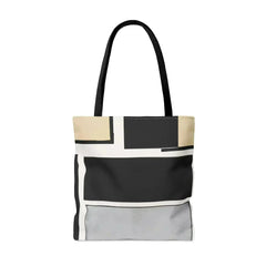 Large Tote Bag Black Grey Abstract Pattern - Femstylo