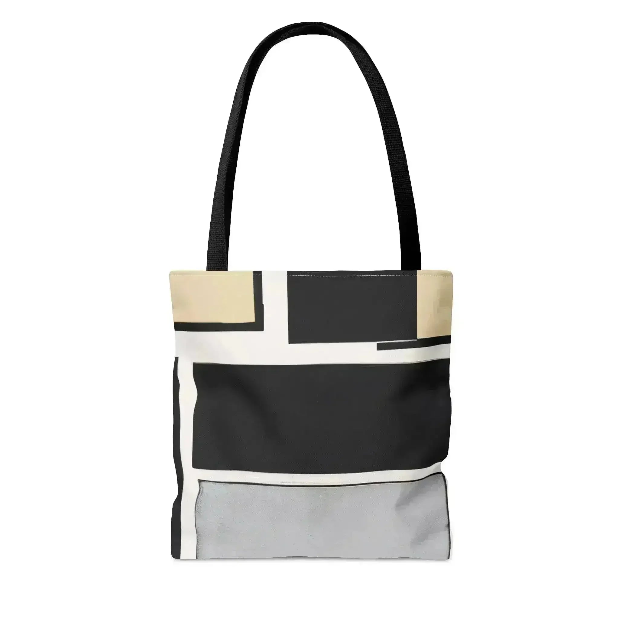 Large Tote Bag Black Grey Abstract Pattern - Femstylo