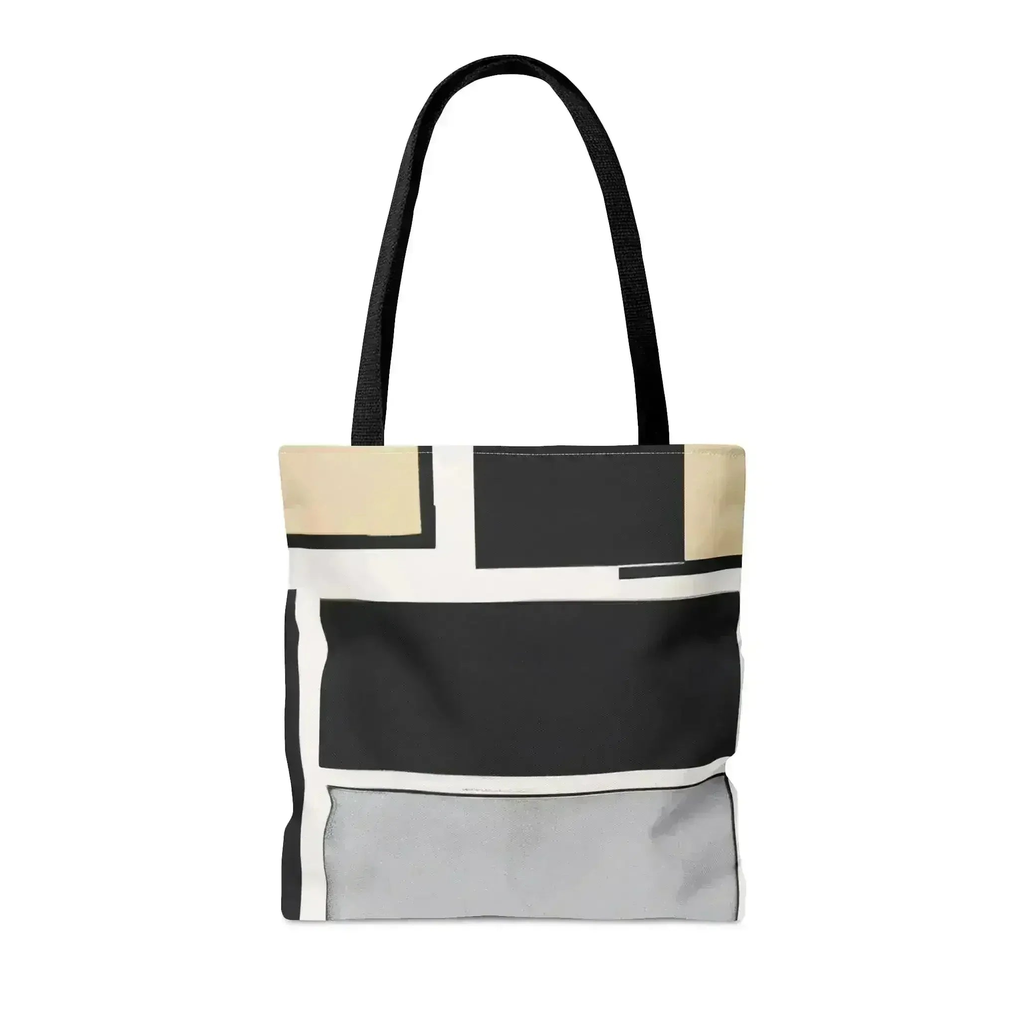 Large Tote Bag Black Grey Abstract Pattern - Femstylo