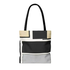 Large Tote Bag Black Grey Abstract Pattern - Femstylo