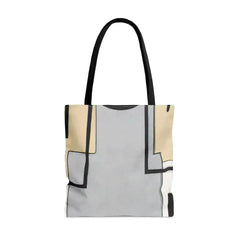 Large Tote Bag Black Grey Abstract Pattern - Femstylo