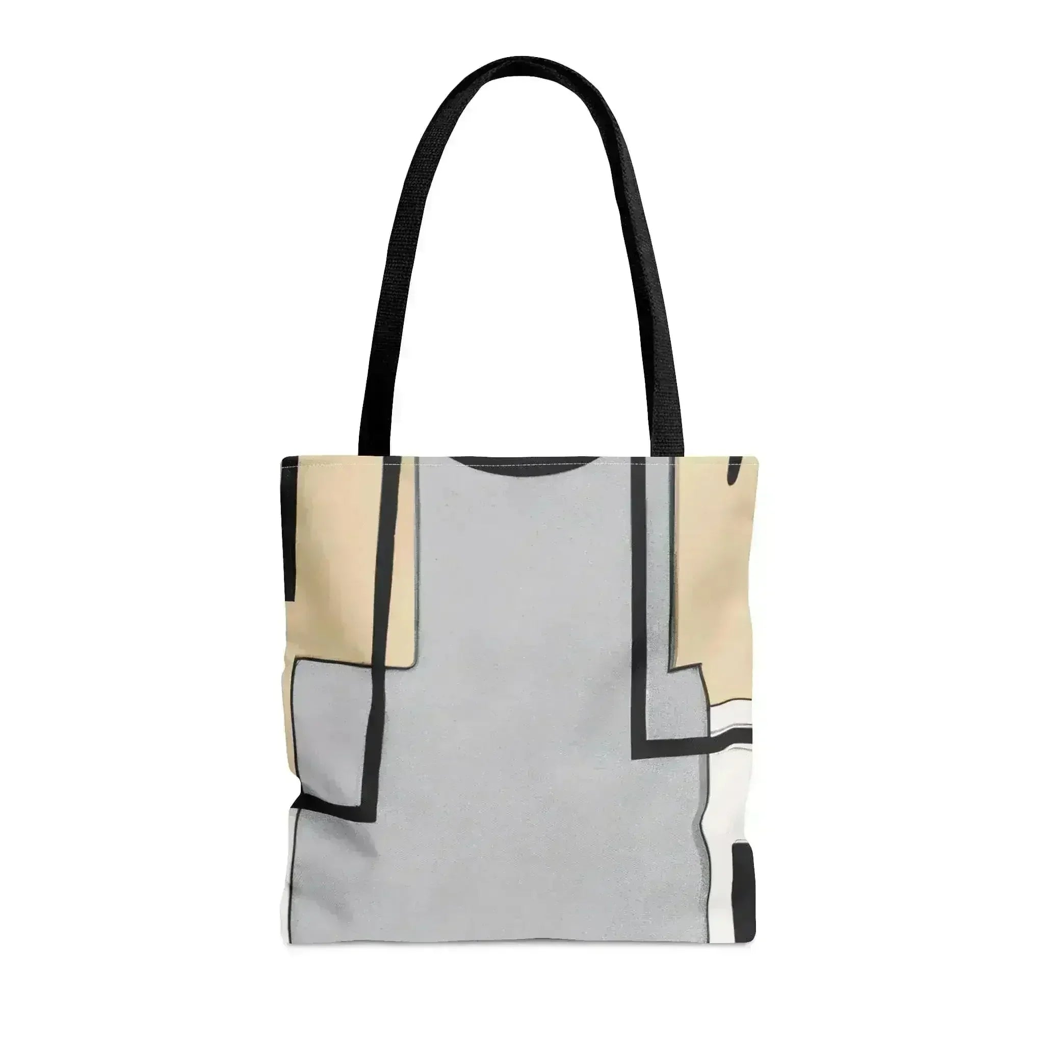 Large Tote Bag Black Grey Abstract Pattern - Femstylo