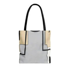 Large Tote Bag Black Grey Abstract Pattern - Femstylo