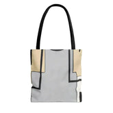 Large Tote Bag Black Grey Abstract Pattern - Femstylo