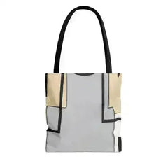 Large Tote Bag Black Grey Abstract Pattern - Femstylo