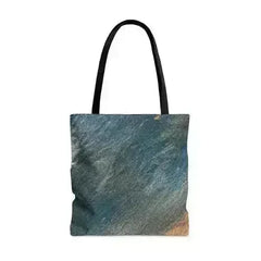 Large Tote Bag Blue Orange Abstract Pattern - Femstylo