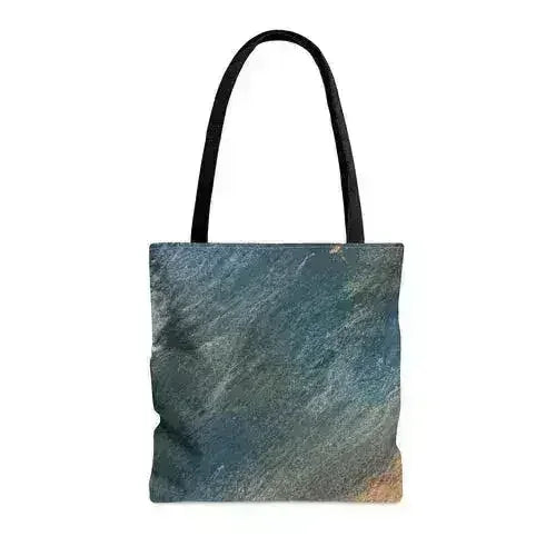 Large Tote Bag Blue Orange Abstract Pattern - Femstylo