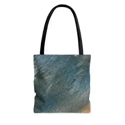 Large Tote Bag Blue Orange Abstract Pattern - Femstylo
