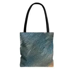 Large Tote Bag Blue Orange Abstract Pattern - Femstylo