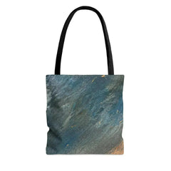 Large Tote Bag Blue Orange Abstract Pattern - Femstylo
